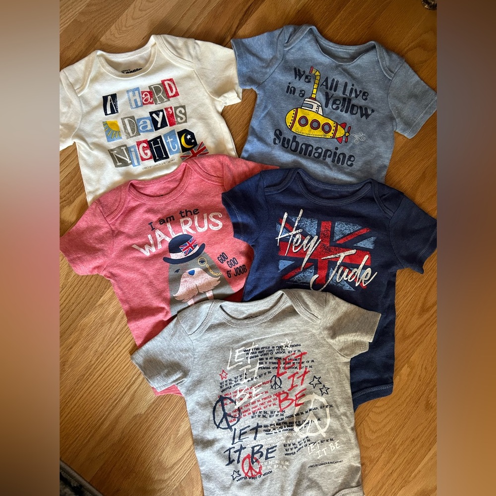 Beatles Lyrics Baby Onesie Set